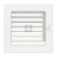 SAVEN klasszikus szellőzőrács 17×17cm, fehér, zsalus 