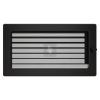 SAVEN klasszikus szellőzőrács 17×30cm fekete, zsalus 