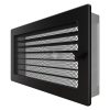 SAVEN klasszikus szellőzőrács 17×30cm fekete, zsalus 