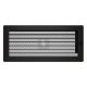 SAVEN klasszikus szellőzőrács 17×37cm fekete, zsalus 