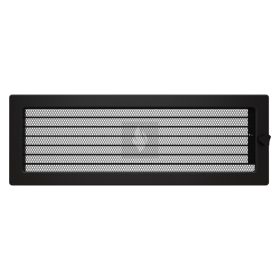 SAVEN klasszikus szellőzőrács 17×49cm fekete, zsalus 