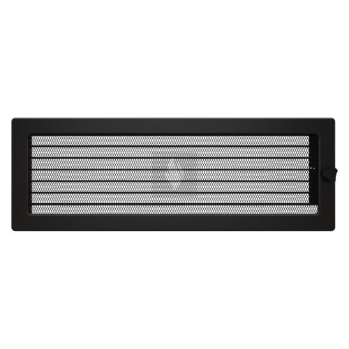 SAVEN klasszikus szellőzőrács 17×49cm fekete, zsalus 