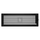 SAVEN klasszikus szellőzőrács 17×49cm fekete, zsalus 