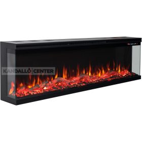   UNIT 254 Wandeinbau Elektrokamin, Schwarz mit Mobile Applikation, Schwarz