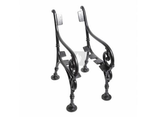 Klasszikus bécsi pad – öntöttvas lábszett (fekete)