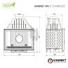 KAWMET W8 (17,5 kW) ECO öntvény kandallóbetét