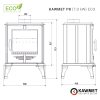 KAWMET P8 (7,9 kW) ECO öntvény kandallókályha