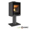Kawmet HARITA S15i Decor ECO dekor üveges lábon álló kandallókályha, öntvény béléssel