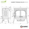 KAWMET Premium HELIOS S8 ECO öntvény kandallókályha